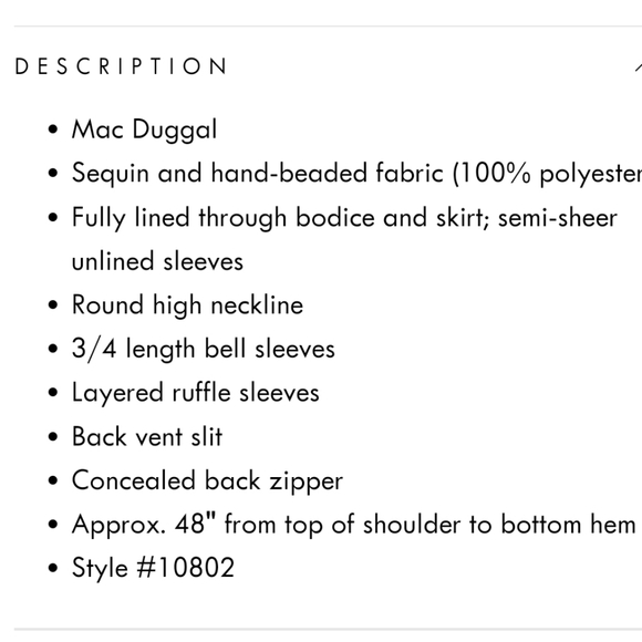 NWT Mac Duggal Fully Sequined Ruffle Tiered Bell Sleeve Midi Dress Navy 14 10802 - Picture 4 of 8